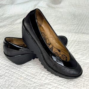 Fly London black ladies shoes